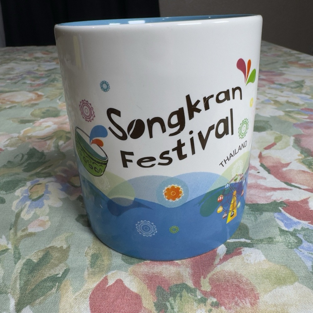 NWT Starbucks Thailand Songkran Festival Coffee Specialty Mug Ceramic Souvenir